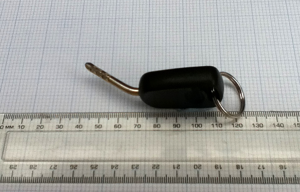 Estimate the angle of the bent key