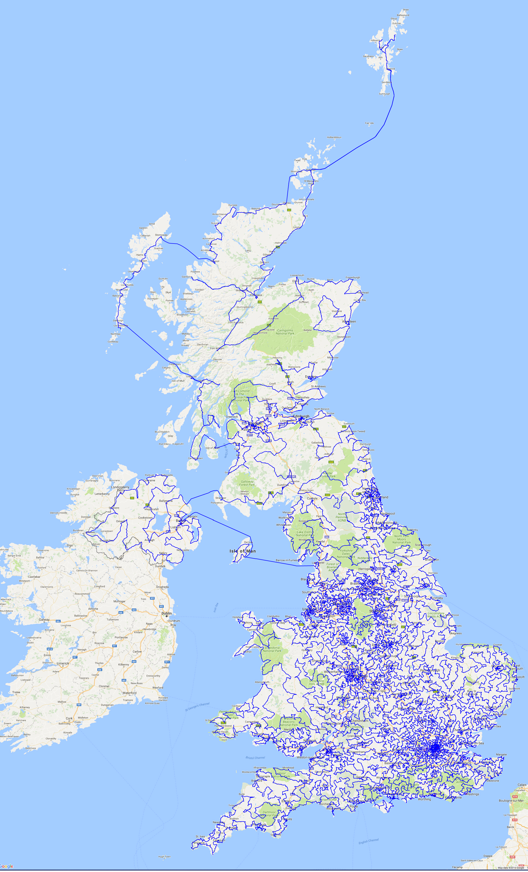 A walking tour of the UK’s pubs. A fine application of the Traveling Salesman Problem